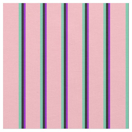 Dark Violet, Black, Aquamarine, and Light Pink Fabric