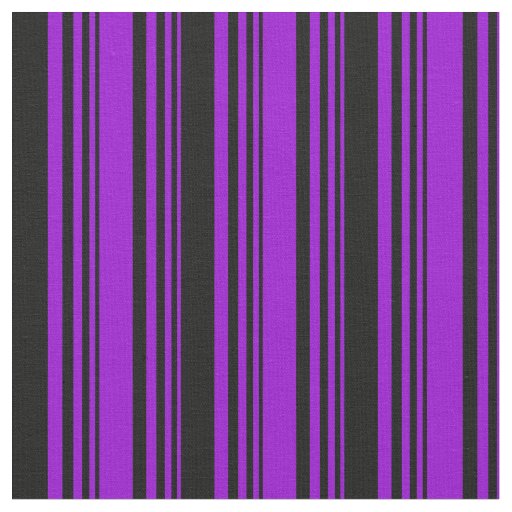 Dark Violet & Black Colored Pattern of Stripes Fabric