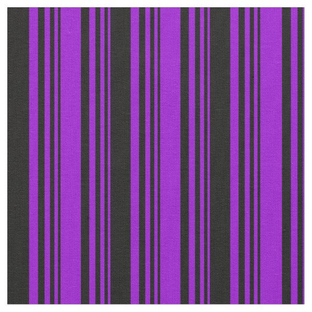 Dark Violet & Black Colored Pattern of Stripes Fabric (Close Up)