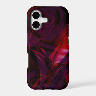 Dark Violet Crimson Abstract Geo iPhone 17 Case