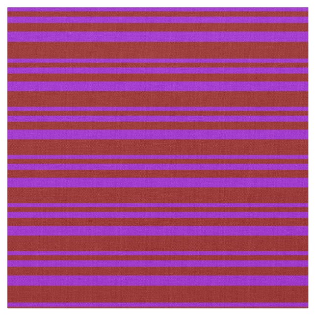 Dark Violet & Dark Red Stripes Fabric (Close Up)