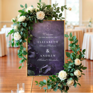 Dark Violet Gothic Romance Foam Board