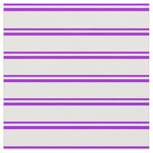 Dark Violet & Mint Cream Stripes Pattern Fabric