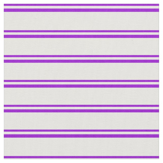 Dark Violet & Mint Cream Stripes Pattern Fabric (Close Up)