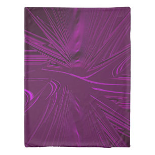 Dark Violet Purple Faux Brocade  Duvet Cover
