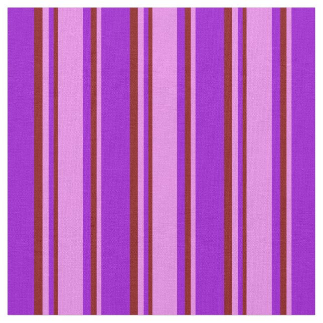 Dark Violet, Violet & Maroon Colored Stripes Fabric (Close Up)