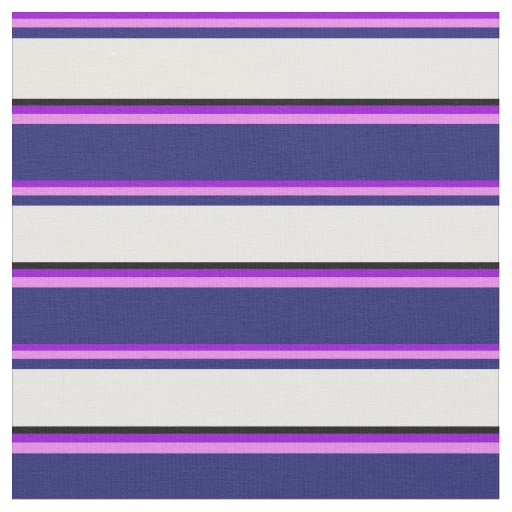 Dark Violet, Violet, Midnight Blue, White & Black Fabric