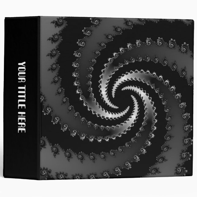 Dark Vortex Fractal 3 Ring Binder (Front/Spine)
