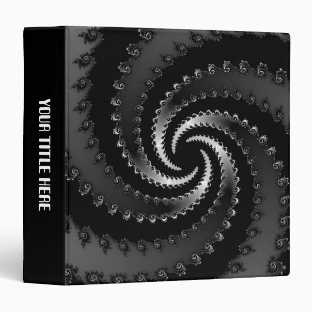 Dark Vortex Fractal 3 Ring Binder (Front/Spine)