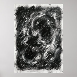 Dark Vortex Spirit Energy Abstract Art Poster