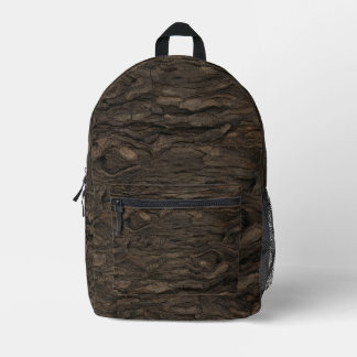 Dark Walnut Bark | Rugged Woodland Hunter Camo Printed Backpack