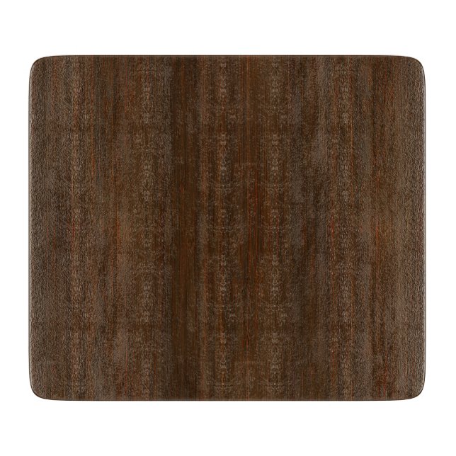 Dark Walnut Brown Bamboo Wood Grain Look Cutting Board (Front)