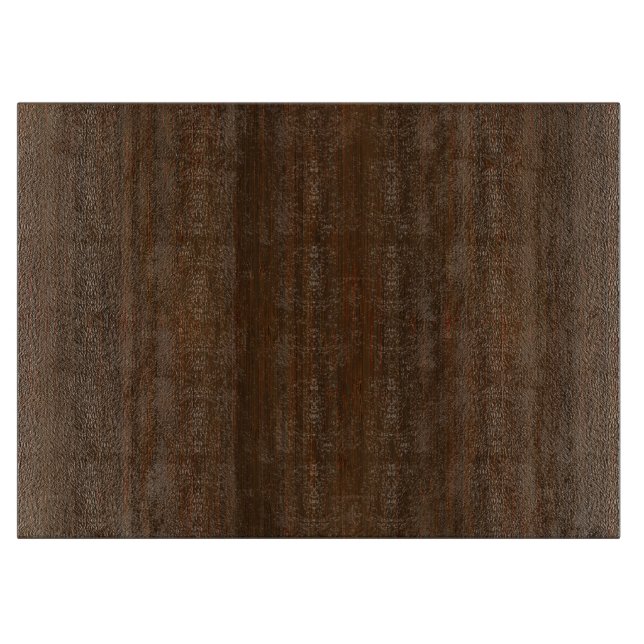 Dark Walnut Brown Bamboo Wood Grain Look Cutting Board (Front)