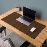 Dark Walnut Brown Bamboo Wood Grain Look Desk Mat<br><div class="desc">An image of a dark walnut brown bamboo wood grain texture that looks like it was singed and burned a little. It has a little orange coloring in the grain.</div>