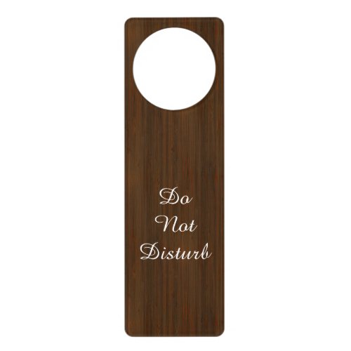 Dark Walnut Brown Bamboo Wood Grain Look Door Hanger