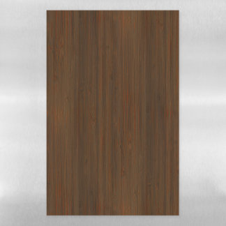 Dark Walnut Brown Bamboo Wood Grain Look Magnetic Dry Erase Sheet