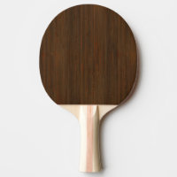 Dark Walnut Brown Bamboo Wood Grain Look Ping Pong Paddle