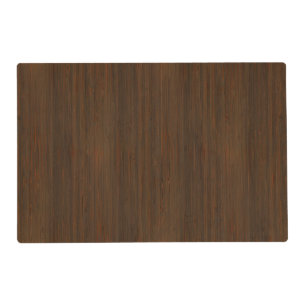 Dark Walnut Brown Bamboo Wood Grain Look Placemat