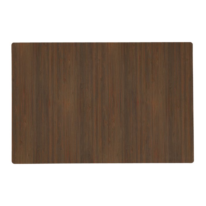 Dark Walnut Brown Bamboo Wood Grain Look Placemat Zazzle Com