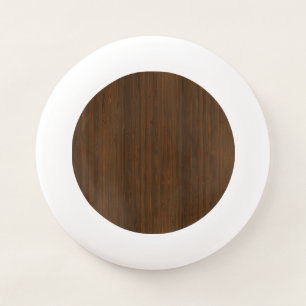 Dark Walnut Brown Bamboo Wood Grain Look Wham-O Frisbee