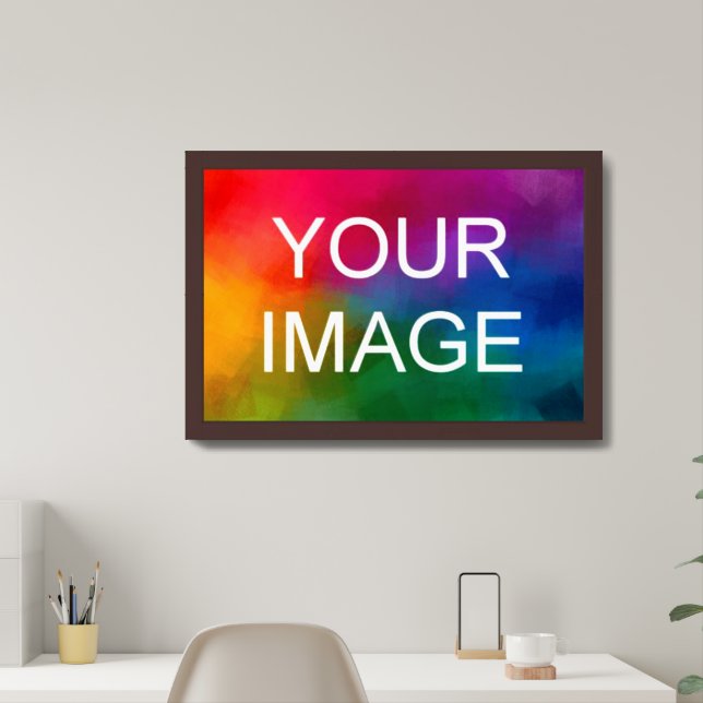 Dark Walnut Modern Wood Frame Home Office Decor (Home Office)