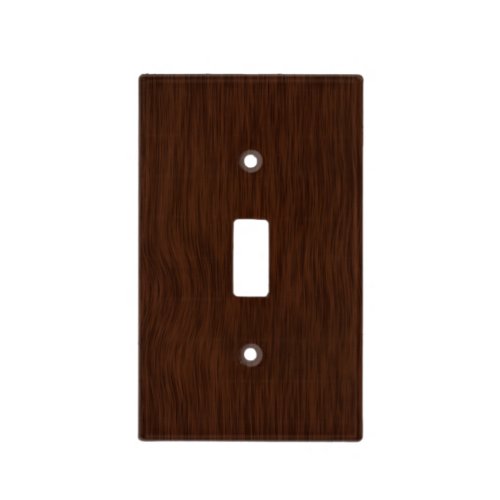 Dark Walnut Rough Wood Texture Look Light Switch Cover