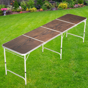 Dark Walnut Wood Beer Pong Table