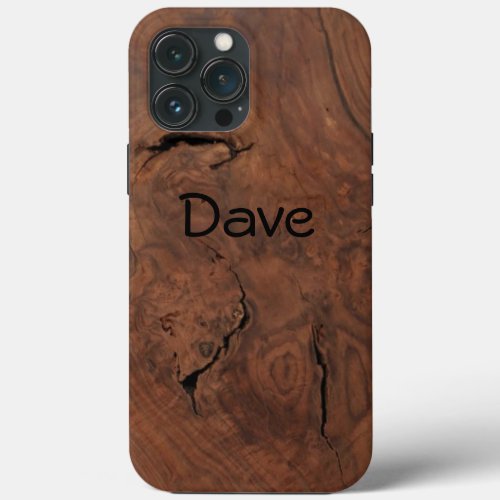 Dark Walnut Wood look  iPhone 13 Pro Max Case
