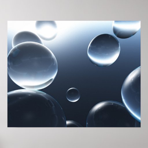 Dark Water Droplets Poster | Zazzle