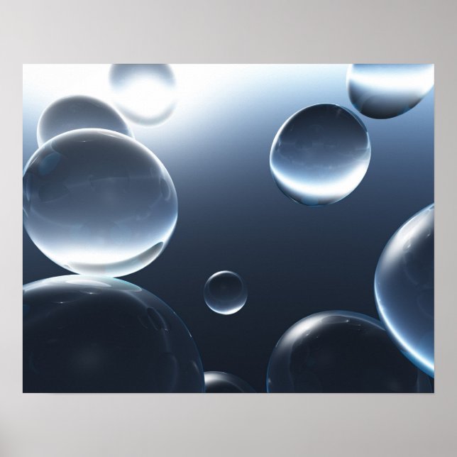 Dark Water Droplets Poster (Front)