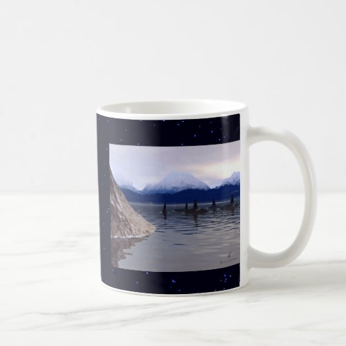 Dark Water Orca Coffee Mug