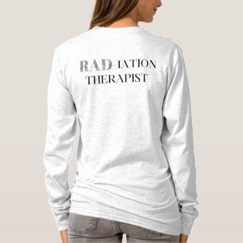 Dark Watercolor âœRAD_iation Therapistâ Long_sleeve T_Shirt