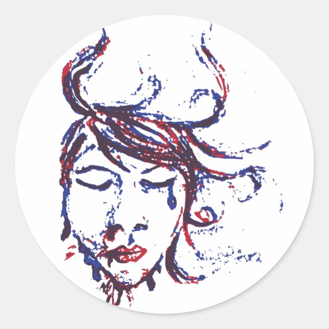 dark waters classic round sticker (Front)