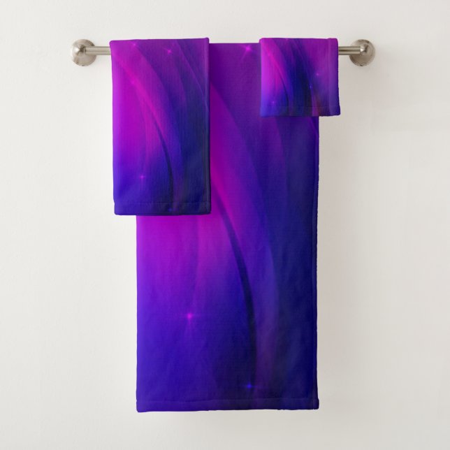 Dark Wave Bath Towel Set (Insitu)