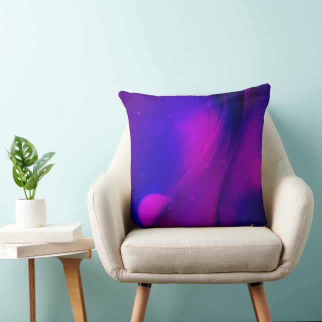 Dark Wave Throw Pillow (Chair)