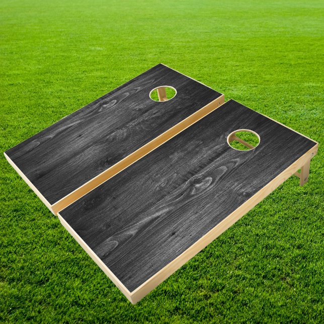 Dark Weathered Wood Cornhole Set (Creator Uploaded)