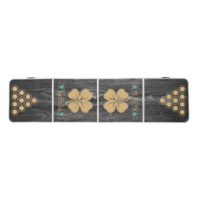 Dark Weathered Wood Irish Na Fir Lú Beer Pong Table (Top)