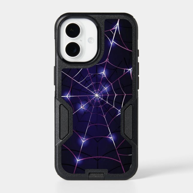 Dark Web & Silver Spider iPhone 17 Case (Back)