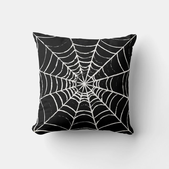 Dark Web Throw Pillow (Front)