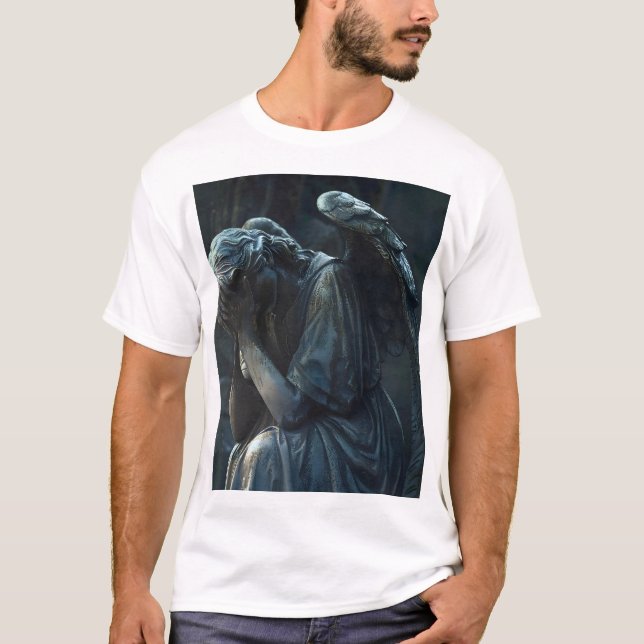 Dark Weeping Stone Angel T-Shirt (Front)