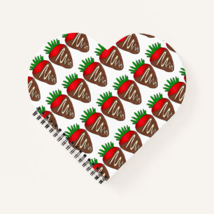 Dark White Chocolate Dipped Covered Strawberries Notebook