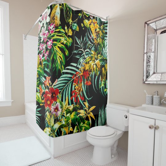 Dark Wild Exotic Jungle Shower Curtain Zazzle Com