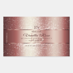 Dark Wine Red Soft Glitter Product Labels Monogram