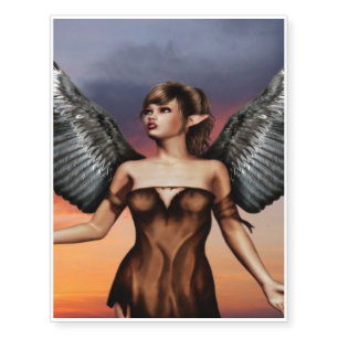 Dark Wing Angel Temporary Tattoos