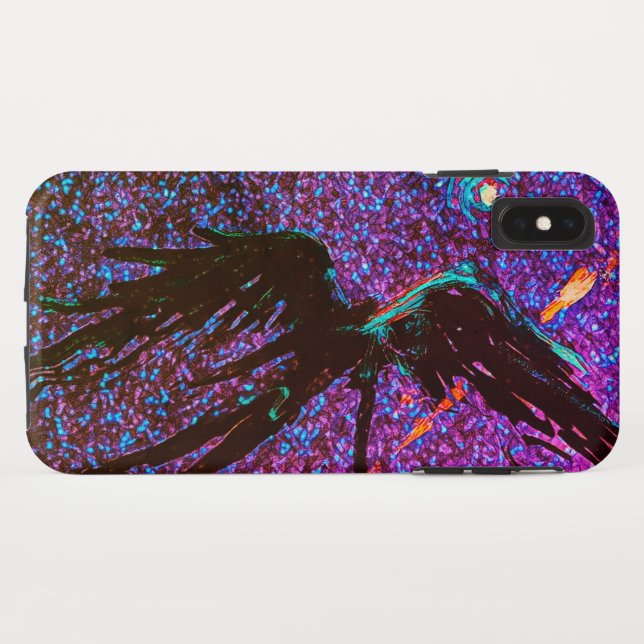 Dark winged figure flying across the space Case-Mate iPhone case (Back (Horizontal))