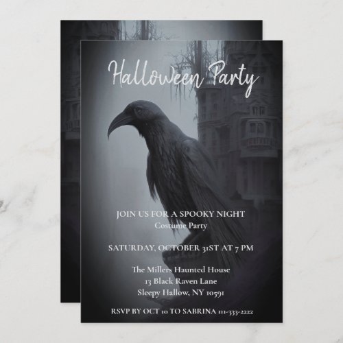 Dark Wings Brings A Halloween Party Invitation