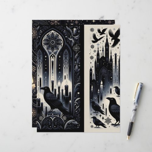 Dark Winter Gothic Paper Craft Cardstock