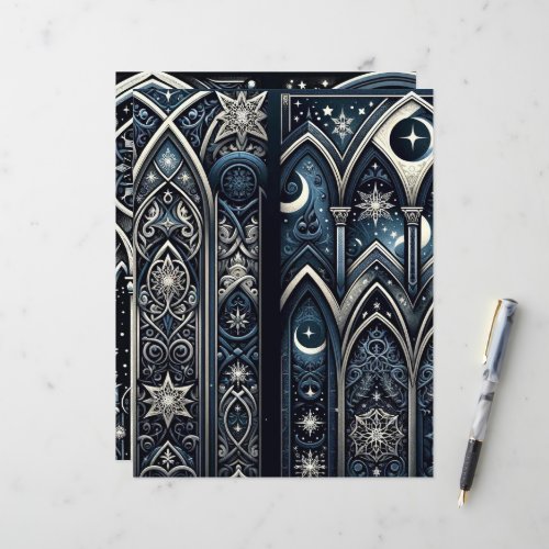 Dark Winter Gothic Paper Craft Cardstock
