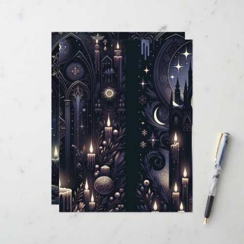 Dark Winter Gothic Paper Craft Cardstock