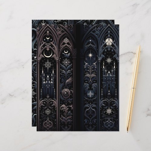 Dark Winter Gothic Paper Craft Cardstock
